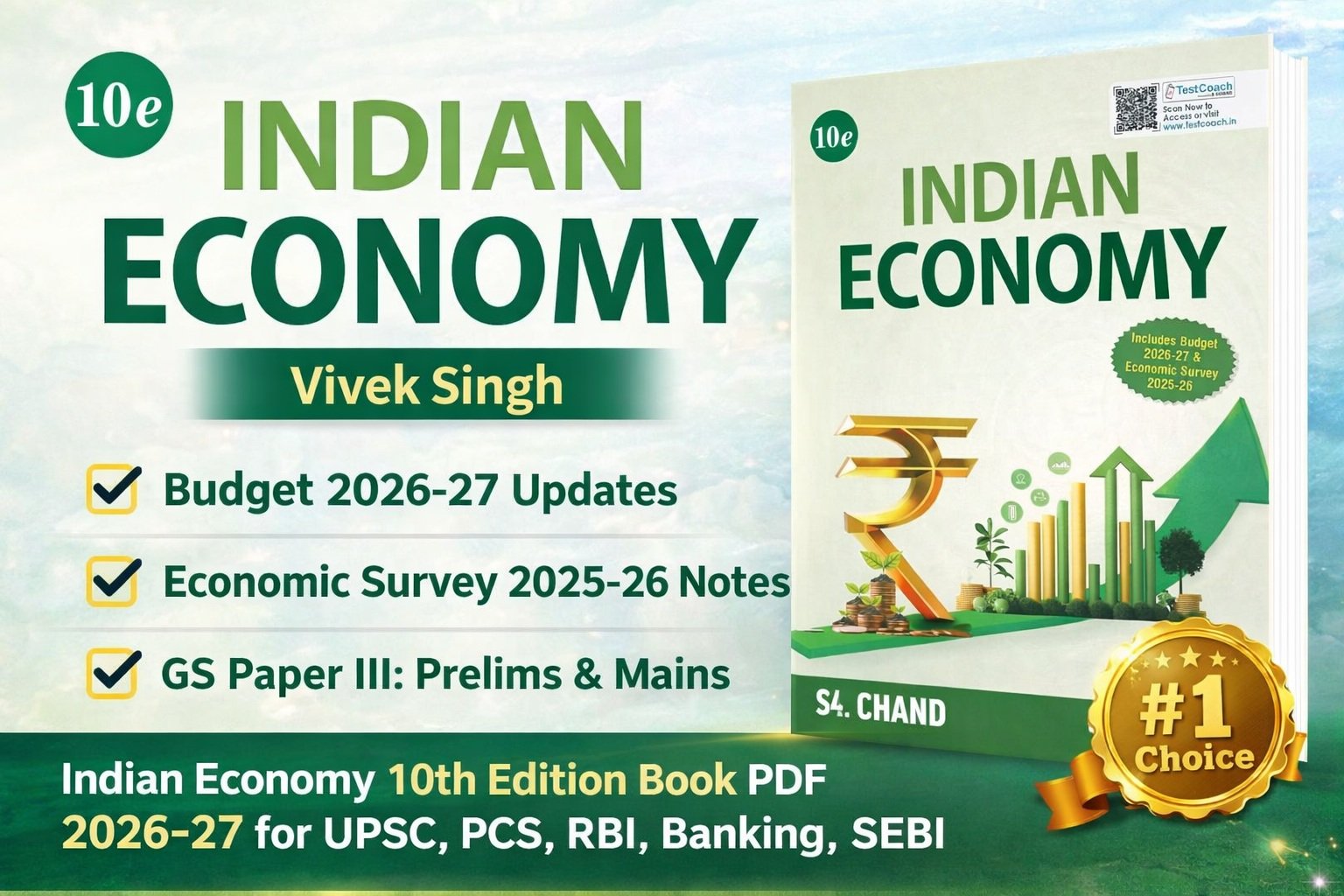 Indian Economy 10th Edition by Vivek Singh Book PDF & Review