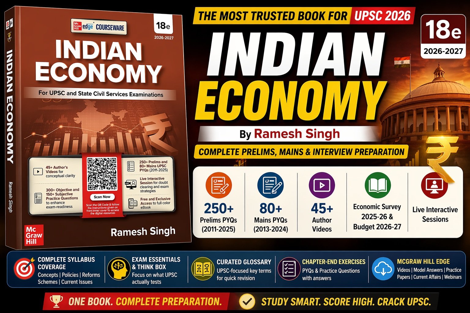 Indian Economy Ramesh Singh 18th edition 2026-27 Book Pdf & Review
